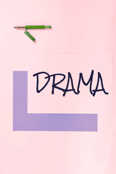 Inspiration Showing Sign Drama Business Idea State Situation Series Events — Stock Photo, Image