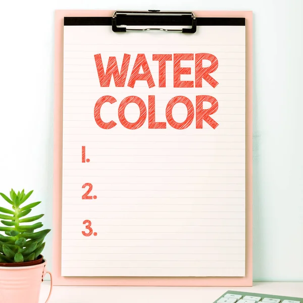 글쓰기 Water Color Conceptual Photo Water Soluble Binder Gum Arabic — 스톡 사진