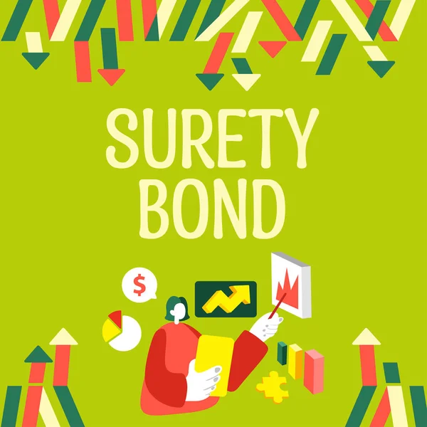 Text Caption Presenting Surety Bond Business Concept Formal Legally Enforceable — Stock Photo, Image