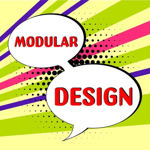 Testo Che Mostra Ispirazione Modular Design Business Concept Product Design — Foto Stock