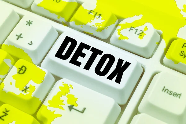 Kavramsal Başlık Detox Diyet Beslenme Sağlık Bağımlılığı Için Fikri Anı — Stok fotoğraf