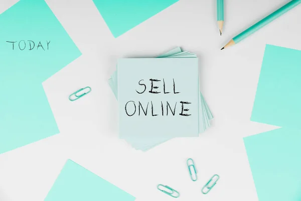 Text Sign Showing Sell Online Business Overview Directly Sell Goods — Stock Photo, Image