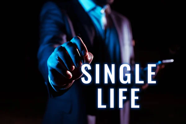 Visualizzazione Concettuale Single Life Business Idea Non Giurato Qualcuno Qualcos — Foto Stock