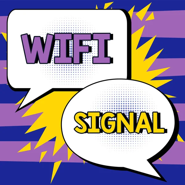 Inspiracja Pokazująca Znak Wifi Sygnał Słowo Wpisany Zapewniają Bezprzewodowy Szybki — Zdjęcie stockowe