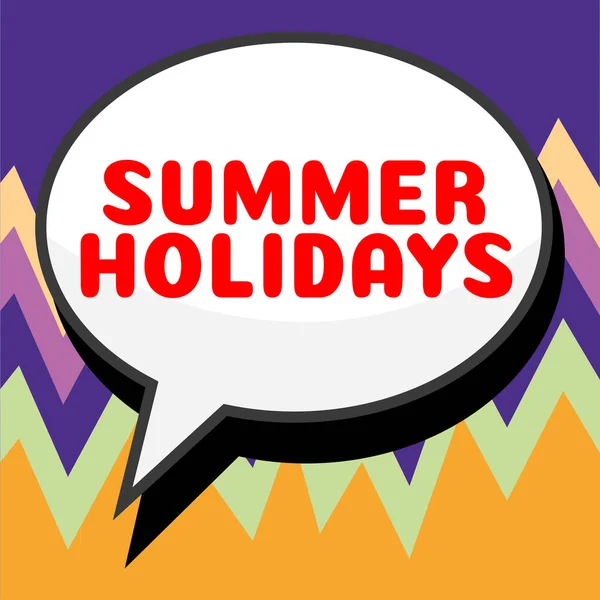 Schreiben Von Textanzeigen Sommerferien Business Ansatz Urlaub Während Der Sommersaison — Stockfoto