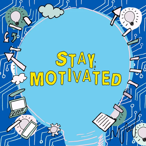 Psaní Zobrazující Text Stay Motivated Word Reward Yourself Every Time — Stock fotografie