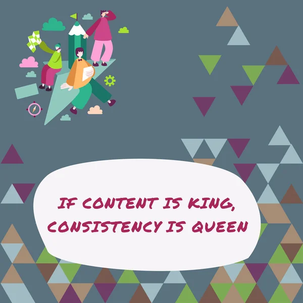 Текстовый Знак Показывающий Является Содержание Королем Последовательность Королева Концепция Означает — стоковое фото