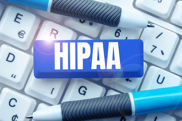 Text showing inspiration Hipaa, Business overview Acronym stands for Health Insurance Portability Accountability
