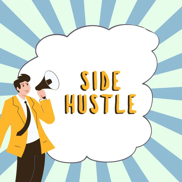 Handschrift Text Side Hustle Word Written Way Machen Etwas Zusätzliches — Stockfoto
