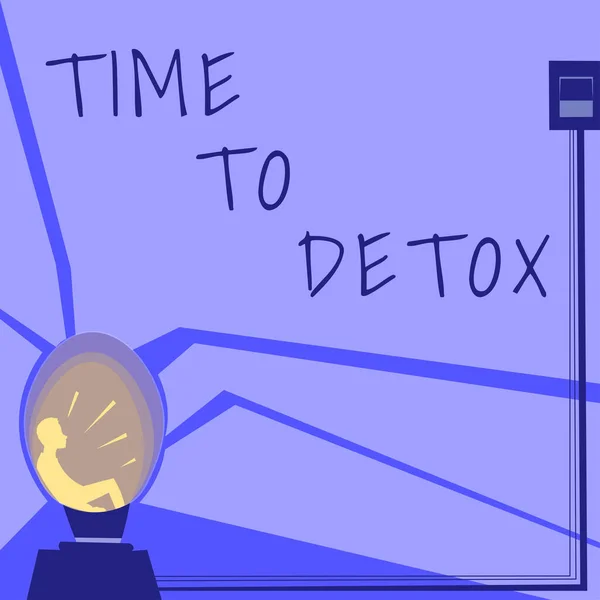 Wyświetlacz Koncepcyjny Czas Detox Koncepcja Biznesowa Moment Dietę Zdrowie Odżywiania — Zdjęcie stockowe