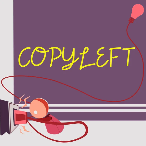 Conceptuele Weergave Copyleft Internet Concept Het Recht Software Kunstwerken Vrij — Stockfoto