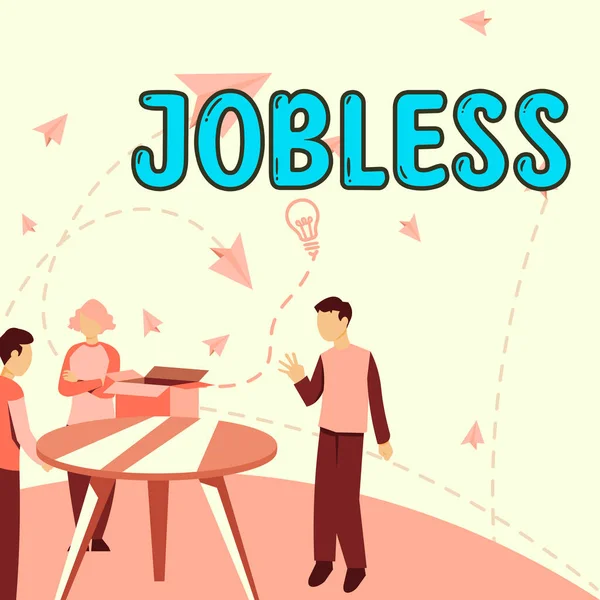 Conceptueel Bijschrift Jobless Bedrijfsoverzicht Werklozen Zoek Naar Een Werving — Stockfoto