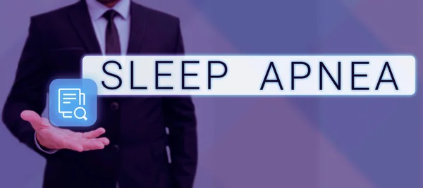 Writing displaying text Sleep Apnea, Business showcase The temporary stoppage of breathing during sleep Snoring