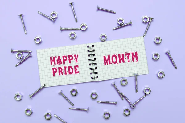 Zeichen Für Den Happy Pride Month Ein Wort Für Die — Stockfoto