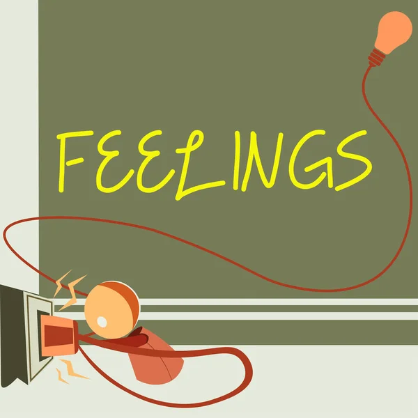 Texto Mostrando Inspiração Sentimentos Palavra Escrito Causar Sentimentos Positivos Felizes — Fotografia de Stock