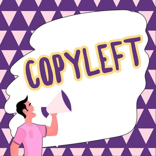 Подпись Отображения Copyleft Концептуальная Фотография Право Свободно Использовать Изменять Копировать — стоковое фото