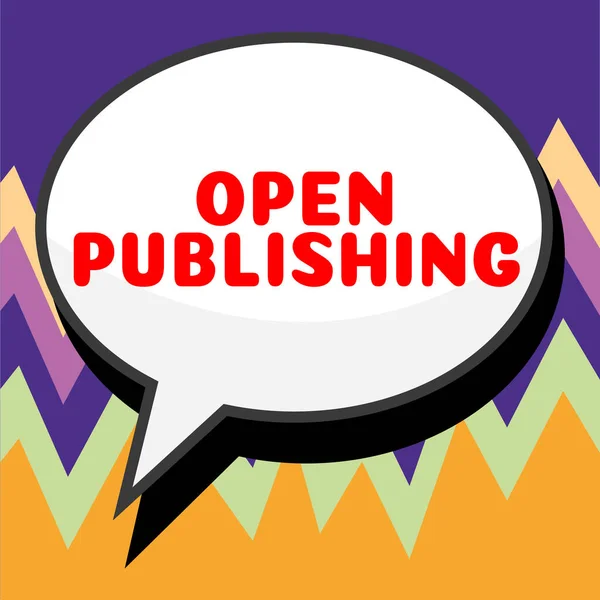 Handskrift Tecken Open Publishing Business Overview Online Tillgång Till Många — Stockfoto