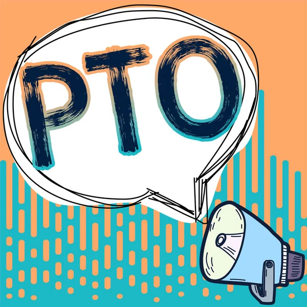 Text Caption Presenting Pto Business Idea Employer Grants Compensation Personal — Stock Photo, Image