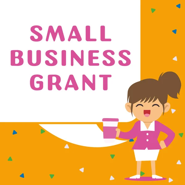 Tekst Bijschrift Presenteren Small Business Grant Conceptuele Foto Een Particulier — Stockfoto