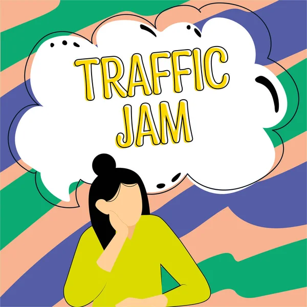 Χειρόγραφο Κείμενο Traffic Jam Business Βιτρίνα Ένα Μεγάλο Αριθμό Οχημάτων — Φωτογραφία Αρχείου