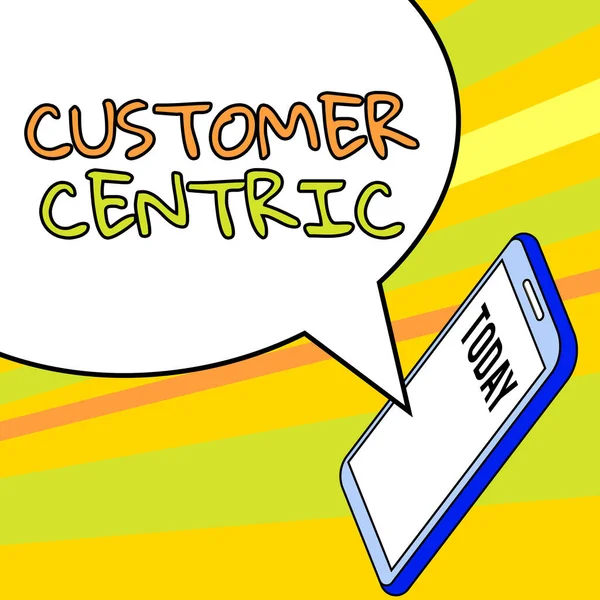 Handskrift Text Customer Centric Internet Concept Process För Att Hand — Stockfoto