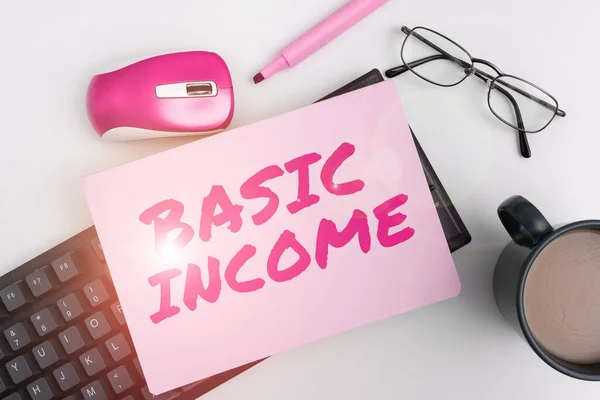 Text Som Visar Inspiration Basic Income Internet Begreppet Periodisk Kontantbetalning — Stockfoto