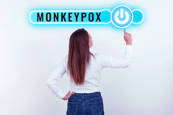 Text Zeigt Inspiration Monkeypox Business Konzept Poxvirus Afrikas Verursacht Vor — Stockfoto