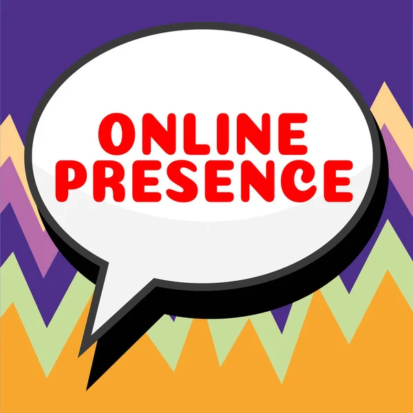 온라인 프레젠테이션 Online Presence 온라인 검색을 수있는 사람의 아이디어 — 스톡 사진