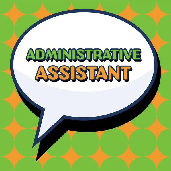 Znak Pisma Ręcznego Asystent Administracyjny Koncepcja Biznesowa Administracja Wsparcie Specjalistyczne — Zdjęcie stockowe