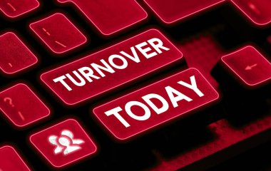 Tazminatı gösteren metin işareti, bir örgütten ayrılan işçilerin yüzdesinin kavranması anlamına geliyor