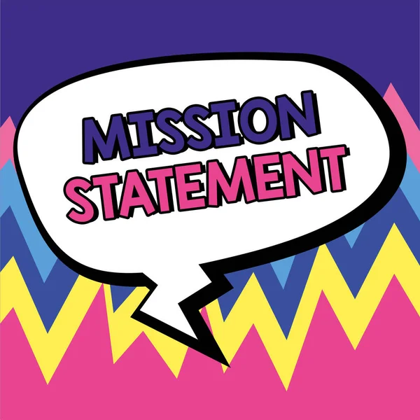 Text Caption Presenting Mission Statement Business Idea Formální Shrnutí Cílů — Stock fotografie