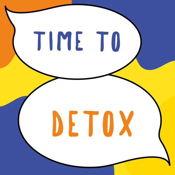 Konzeptionelle Anzeige Time Detox Internet Konzept Moment Für Diät Ernährung — Stockfoto