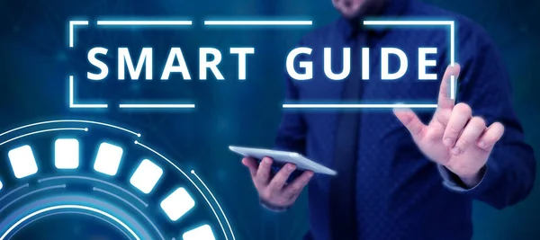 Inspiráció Mutató Jel Smart Guide Business Kirakat Használják Hogy Irányítsák — Stock Fotó