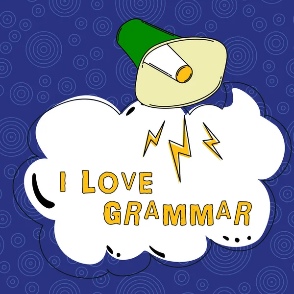 Kézírás Jel Love Grammar Üzleti Koncepció Cselekmény Megcsodálása Rendszer Szerkezete — Stock Fotó