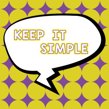 Kavramsal görüntü Basit Tut, Kolayca Kullanılabilecek Genel Terimler