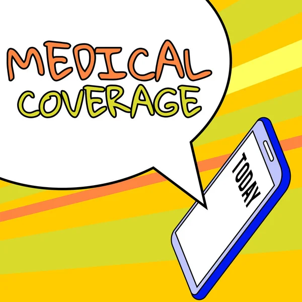 Schild Mit Medizinischer Abdeckung Konzeptionelle Foto Aufnahme Rahmen Einer Versicherung — Stockfoto