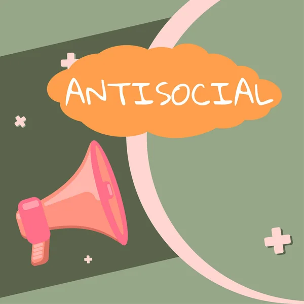 Zeichen Die Antisozial Internet Konzept Feindlich Oder Schädlich Für Die — Stockfoto