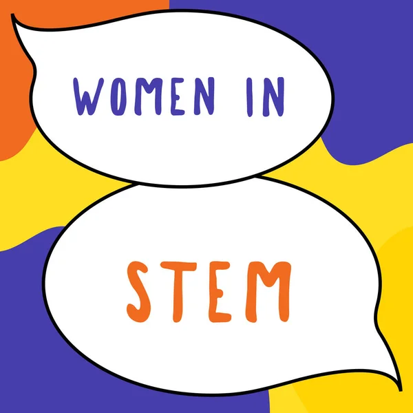 Text Zeigt Inspiration Women Stem Word Science Technology Engineering Mathematics — Stockfoto