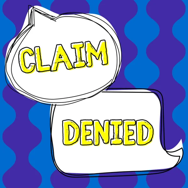 Writing Displaying Text Claim Denied Word Requested Reimbursement Payment Bill — Stock Photo, Image
