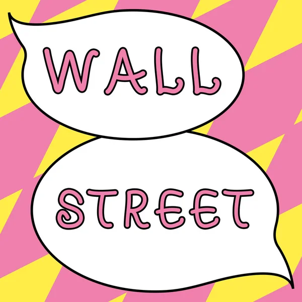 Text Zobrazující Inspiraci Wall Street Konceptuální Foto Home New York — Stock fotografie