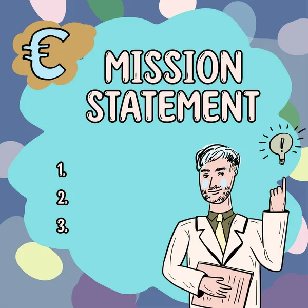 Texto Conceptual Mission Statement Internet Concept Resumen Formal Los Objetivos — Foto de Stock