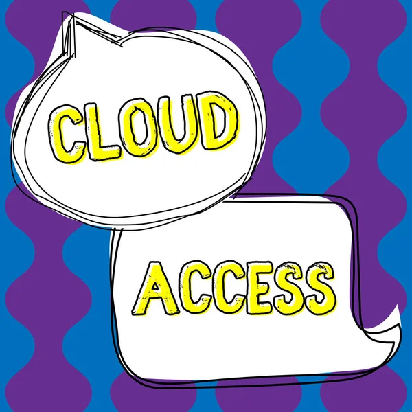 Signe Affichant Cloud Access Business Showcase Outil Logiciel Entre Organisation — Photo