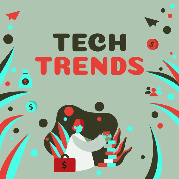 Koncept Bildtext Tech Trends Koncept Som Betyder Teknik Som Nyligen — Stockfoto
