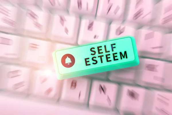 Text sign showing Self Esteem, Business overview a feeling of having respect for yourself and your abilities