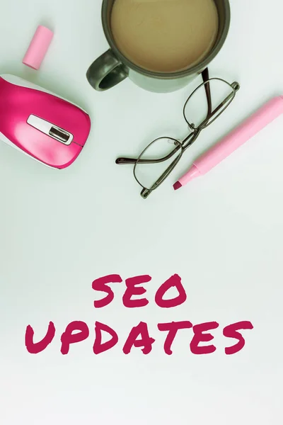 사이트 사이트 Seo Updates Business Approach New Information Design Search — 스톡 사진