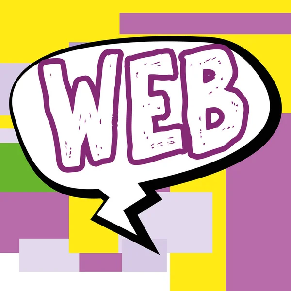 Text Bildtext Presenterar Webben Business Visa Upp Ett System Internetservrar — Stockfoto