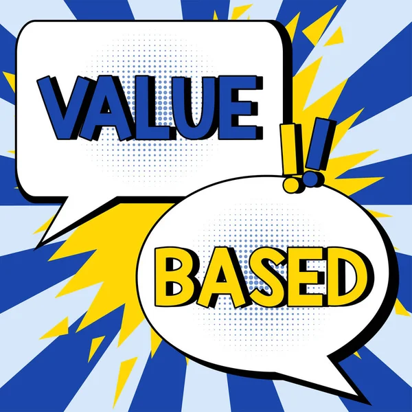 Text Rukopisu Value Based Word Product Worth Satisfying Customer — Stock fotografie