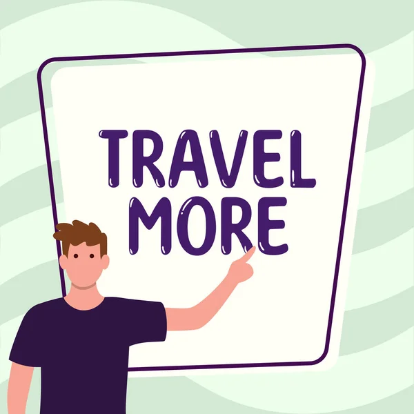 Zarejestruj Wyświetlanie Travel More Pomysł Biznes Aby Dokonać Podróży Często — Zdjęcie stockowe