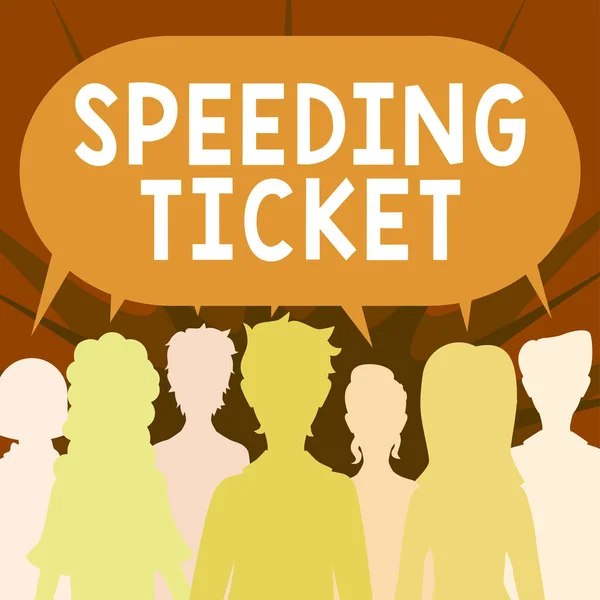 Inspiração Mostrando Sinal Speeding Ticket Business Teste Psicológico Abordagem Para — Fotografia de Stock