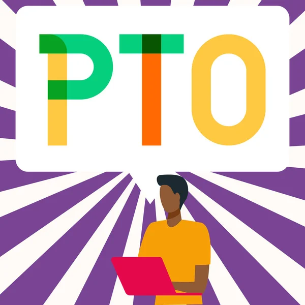 Handschriftlicher Text Pto Internet Konzept Arbeitgeber Gewährt Entschädigung Für Persönlichen — Stockfoto